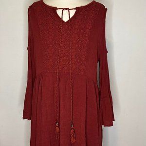Burnt Orange Boho Dress